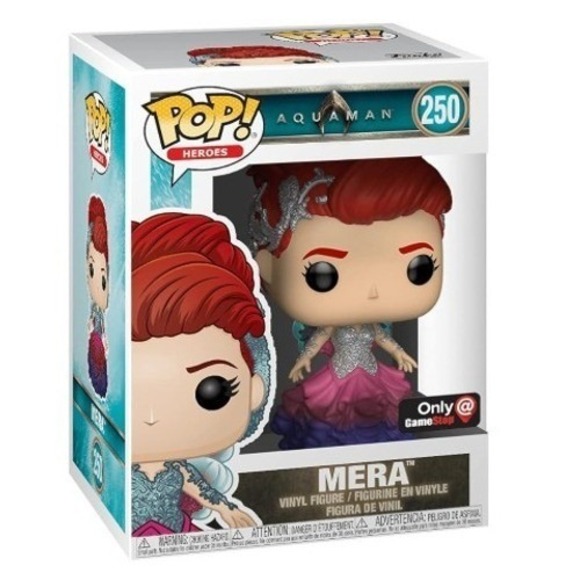 Funko Pop! DC: Mera #250 Aquaman GameStop Exclusive Vinyl Figure Gown New